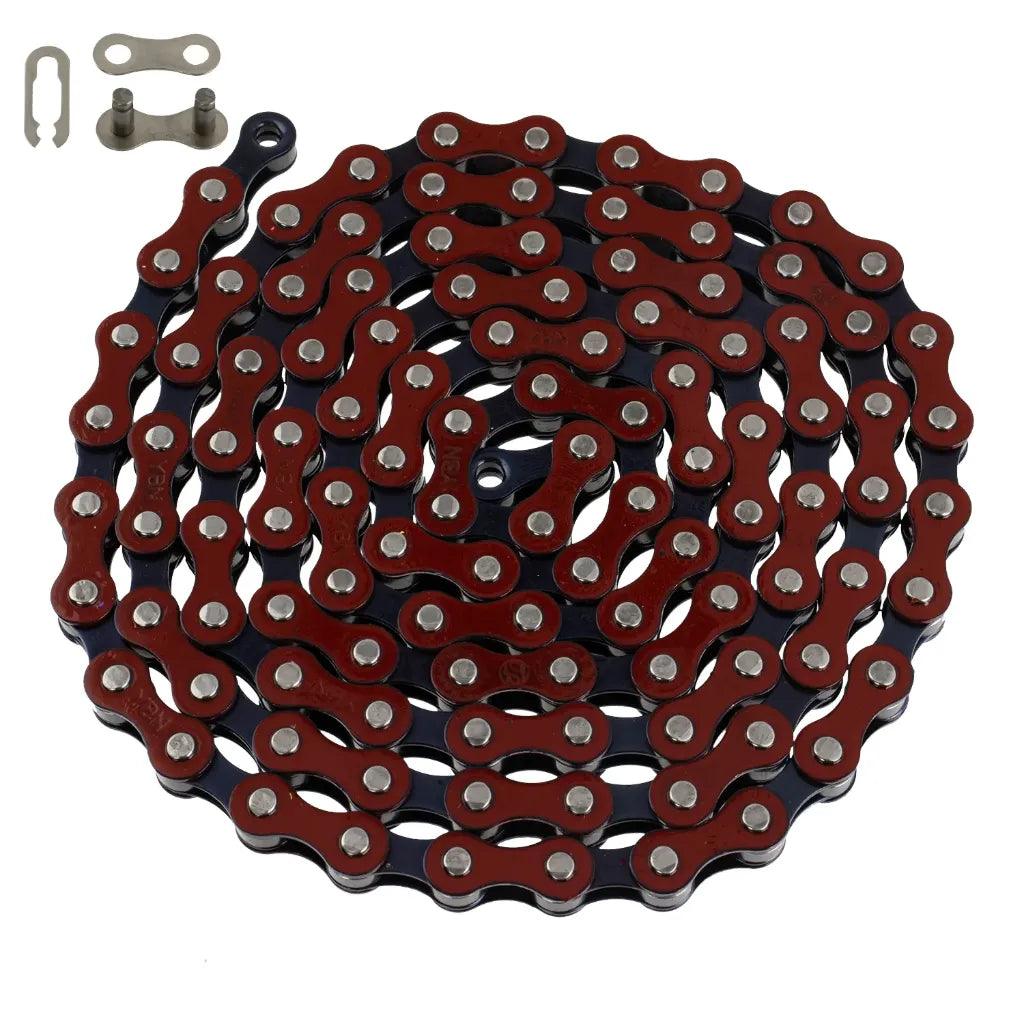 YBN YBN Chain 1 Speed 1/2 x 1/8 112L Red/Black S410 613-503