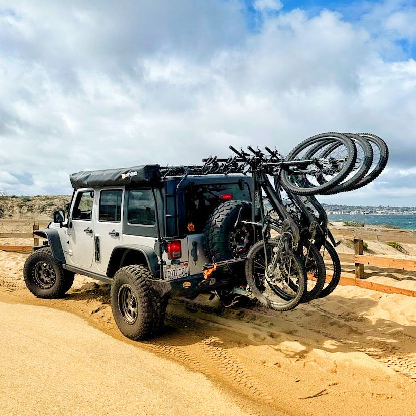 4in Longer receiver tube (clears most rear mounted spare tires)